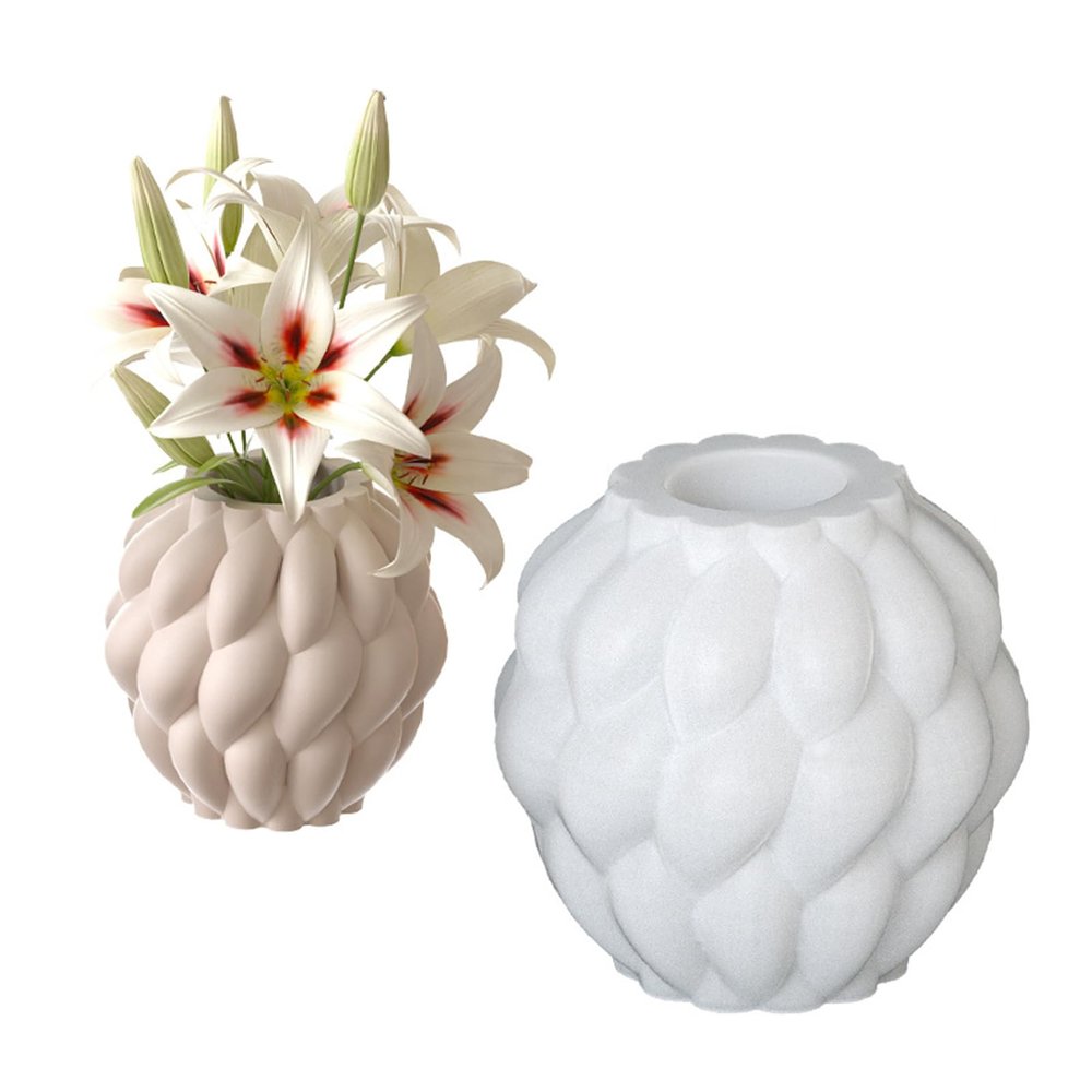 Flexible Silicone Molds Rotating Raindrop Shape Reusable Vase Crafting Moulds Suitable for Epoxy Concrete Artworks