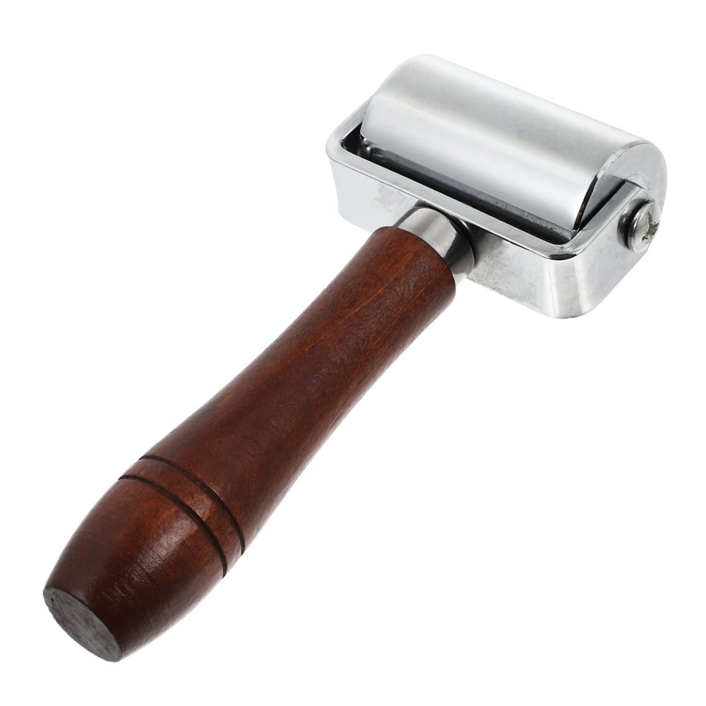 Angoily Leather Press Roller Tool for Crafting Heavy Duty Leather Roller for Seam Pressing and Smoothing Sturdy Leathercraft Tool Ergonomic Handle for Leatherworking and DIY Projects