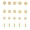 MINAOLULUS 20pcs Artificial Leaves Picks for Home Decor and Weddings Faux Floral Arrangement for Evening Parties Style Decorative Bouquets Golden Finish view 1