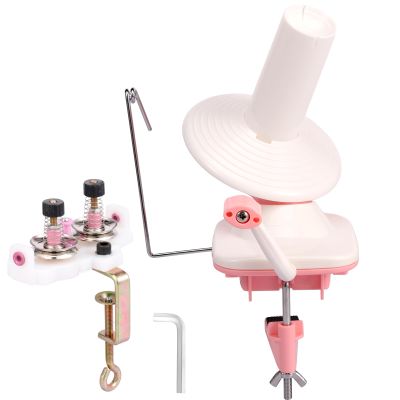 ABS Plastic Yarn Ball Winder W Double Head Guide Lightweight Low Noise Crocheting Ball Winder for Knitting Enthusiast