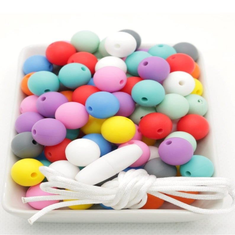 100pcs, 12mm Silicone Beads,Silicone Beads and Bead Assortments, Bead Kit