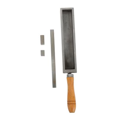 CORHAD Oil Groove Casting Mold with Wooden Handle Melting Mould for Gold and Silver 8-Inch Metal Refining Tool for Jewelry Making and Bar Casting