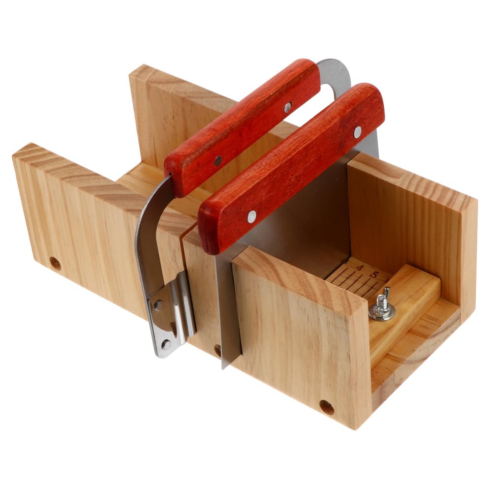 Lurrose Wooden Soap Cutter Set for Handmade Soap Straight and Wavy Slicers for Craft Lovers