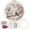 JOZYSH 11CT Embroidery Kit for Beginners Adult, Hummingbird Embroidery Kit for Beginners Include Embroidery Cloth Hoops Threads for Craft Lover Hand Stitch with Embroidery Skill Techniques view 2