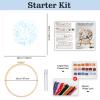 JOZYSH 11CT Embroidery Kit for Beginners Adult, Hummingbird Embroidery Kit for Beginners Include Embroidery Cloth Hoops Threads for Craft Lover Hand Stitch with Embroidery Skill Techniques view 3
