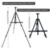 Painting Tripod EaselAdjustable Art Easel Portable Shrinkable,Foldable Tripod,Height Adjustable,Art Supplies Sketch Tools,160cm Height for Painting(Silvery) view 3