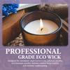 50 Pack | Jess Mae ECO 8 Candle Wicks | 6 Inch | Pre-Tabbed & Pre-Waxed | Cotton Paper-Core Wicks with Metal Sustainer Tabs | for Soy, Paraffin, Beeswax, Coconut & Gel | Medium Container Wick view 4