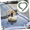 Angoily Suction Cup Tray Floral for Wedding Car Decor Heart Shaped Flower Arrangement Base DIY Floral Holders for Events Durable Water Absorbent view 3