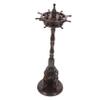 BATHVEVE Wooden Pen Holder Dual-Layer Rotating Ink Brush Rack Style Black Ebony Creative Desktop Storage for Artists and Calligraphers view 1