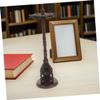 BATHVEVE Wooden Pen Holder Dual-Layer Rotating Ink Brush Rack Style Black Ebony Creative Desktop Storage for Artists and Calligraphers view 4