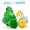 Angoily 1 Pack Wool Roving Needle Felting Kit Color DIY Craft Materials for Easy Felting for Making Animals and Flowers Soft and Malleable Wool Roving for Beginners and Creative Projects view 2