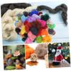 Angoily 1 Pack Wool Roving Needle Felting Kit Color DIY Craft Materials for Easy Felting for Making Animals and Flowers Soft and Malleable Wool Roving for Beginners and Creative Projects view 3