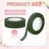 MECCANIXITY 6 Rolls Floral Tapes, 30 Yard x 1/16 in Florist Crepe Flowers Bouquets Tape Adhesive Waterproof for Flower Arranging Wrapping, Olive Green view 2