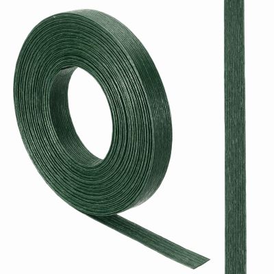 MECCANIXITY 10 Yard Paper Weaving Cane,0.6" Wide Paper Rattan Weaving Cane 12-Ply Basket Making Supplies for DIY Crafts Making, Home Decoration,Dark Green