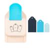 BAOFALI 3-in-1 Round Tag Punch 1.5/2/2.5 Inches Banner and Tag Shape Lever Action Craft Punch for Gift Tag Craft Tag Paper Crafting Scrapbooking DIY Arts Crafts 3.5x5.9x2.6inch view 1