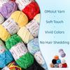 3x100g Fluffy Velvet Chenille Yarn for Crocheting and Knitting, 3x87.4yd Baby Yarn for Crocheting Soft, Crochet Chunky Yarns Amigurumi Yarns (3 Greenish Yellow) view 4
