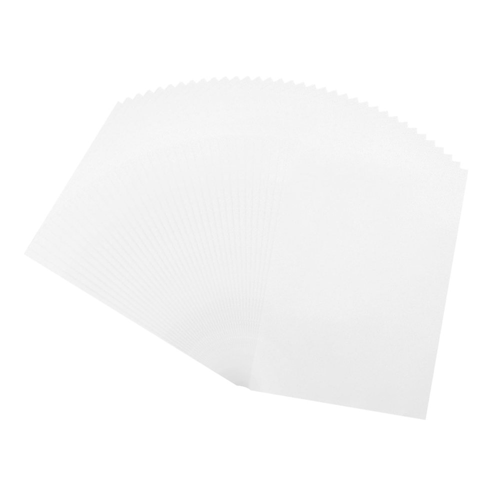MECCANIXITY 50 Sheet Colored Vellum Paper 5" x 7", 100gsm Translucent Printable Vellum Sheets for Printing Wedding Invitations Inkjet Laser Printer, White