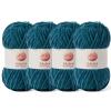 4 Pack Chunky Chenille Yarn for Crocheting, Baby Yarn for Crocheting Soft Blanket, 349.9 yds /14.1 oz Crochet Yarn, Bulky 5 Amigurumi Yarns, Fluffy Velvet Yarns for Knitting Crafts (4 Denim Blue) view 1