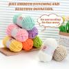 4 Pack Chunky Chenille Yarn for Crocheting, Baby Yarn for Crocheting Soft Blanket, 349.9 yds /14.1 oz Crochet Yarn, Bulky 5 Amigurumi Yarns, Fluffy Velvet Yarns for Knitting Crafts (4 Denim Blue) view 4