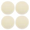 MECCANIXITY 4Pcs Wooden Basket Bottom, 5.91" Round Blank Natural Wood Base Solid Crochet Basket for DIY Craft Weaving Making Supplies Home Decor view 1
