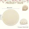 MECCANIXITY 4Pcs Wooden Basket Bottom, 5.91" Round Blank Natural Wood Base Solid Crochet Basket for DIY Craft Weaving Making Supplies Home Decor view 2
