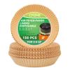 Air Fryer Liners Disposable - 150Pcs 8In Round Parchment Paper for Air Fryer Non-Stick Airfryer Basket Liners for Steamer Microwave Oven view 1
