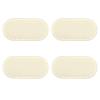 MECCANIXITY 4Pcs Wooden Basket Bottom, 4.92x9.84" Oval Blank Natural Wood Base Solid Crochet Basket for DIY Craft Weaving Making Supplies Home Decor view 1