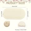 MECCANIXITY 4Pcs Wooden Basket Bottom, 4.92x9.84" Oval Blank Natural Wood Base Solid Crochet Basket for DIY Craft Weaving Making Supplies Home Decor view 2