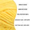 2 Pack Chunky Chenille Yarn for Crocheting, Baby Yarn for Crocheting Soft Blanket, 174.9 yds /7 oz Crochet Yarn, Bulky 5 Amigurumi Yarns, Fluffy Velvet Yarns for Knitting Crafts (2 Light Yellow) view 2