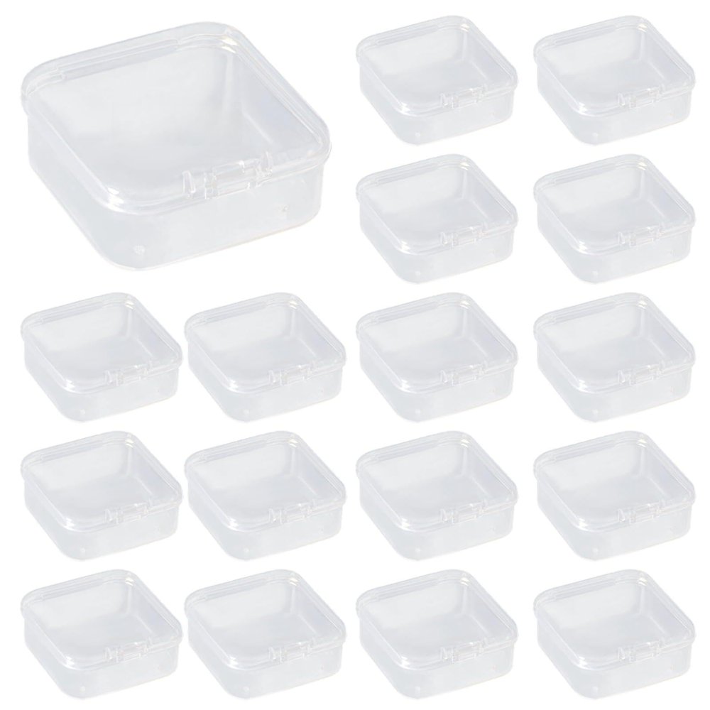 100 Clear Plastic Storage Containers, 2.2 X 2.2 X 0.8 Inch Square Box With Lids, Stackable Pp Organizers For Beads, Crafts, And Small Parts
