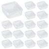 100 Clear Plastic Storage Containers, 2.2 X 2.2 X 0.8 Inch Square Box With Lids, Stackable Pp Organizers For Beads, Crafts, And Small Parts view 1