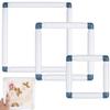 Chewtoyo 3Pcs Square Embroidery Clip Frames for Cross Stitch, Sewing & Quilting (6X6, 8X8, 11X11) view 1