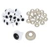 uxcell 100 Pcs Safety Eyes for Crocheting, 16mm Plastic Crochet Eyes Round Craft Eye with Washers for DIY Arts Crafts Stuffed Animals Bears Making, White view 1