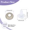 uxcell 100 Pcs Safety Eyes for Crocheting, 16mm Plastic Crochet Eyes Round Craft Eye with Washers for DIY Arts Crafts Stuffed Animals Bears Making, White view 2