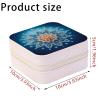 ARTopet DIY Diamond Art Painting Jewelry Bag with Zipper Mandala Large Capacity Organizer Storage Box Special Shaped Crystal Rings Necklace Bracelet Gift Case for Women-Blue Mandala view 3