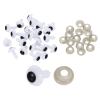 uxcell 150 Pcs Safety Eyes for Crocheting, 10mm Plastic Crochet Eyes Round Craft Eye with Washers for DIY Arts Crafts Stuffed Animals Bears Making, White view 1