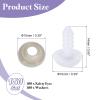 uxcell 150 Pcs Safety Eyes for Crocheting, 10mm Plastic Crochet Eyes Round Craft Eye with Washers for DIY Arts Crafts Stuffed Animals Bears Making, White view 2