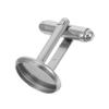 Veemoon 10pcs Stainless Steel Cufflink Blanks for Men Diy Round Cabochon Base Trays Elegant Accessory for Groomsmen and Formal Attire Easy Assembly Cufflinks for Special Occasions view 3