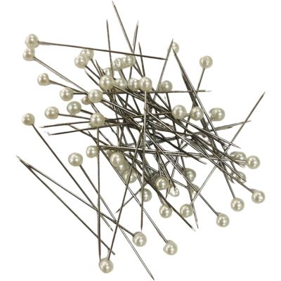 Ashland Pearl Corsage Pins - White Pearl Tip Pins, 2" Stainless Steel for Floral Arrangements, Boutonnieres & Crafts, 12 Pack