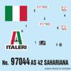 Italeri 97044 AS 42 Saharan 1:72 Scale Plastic Model Kit/Model Assembly view 2