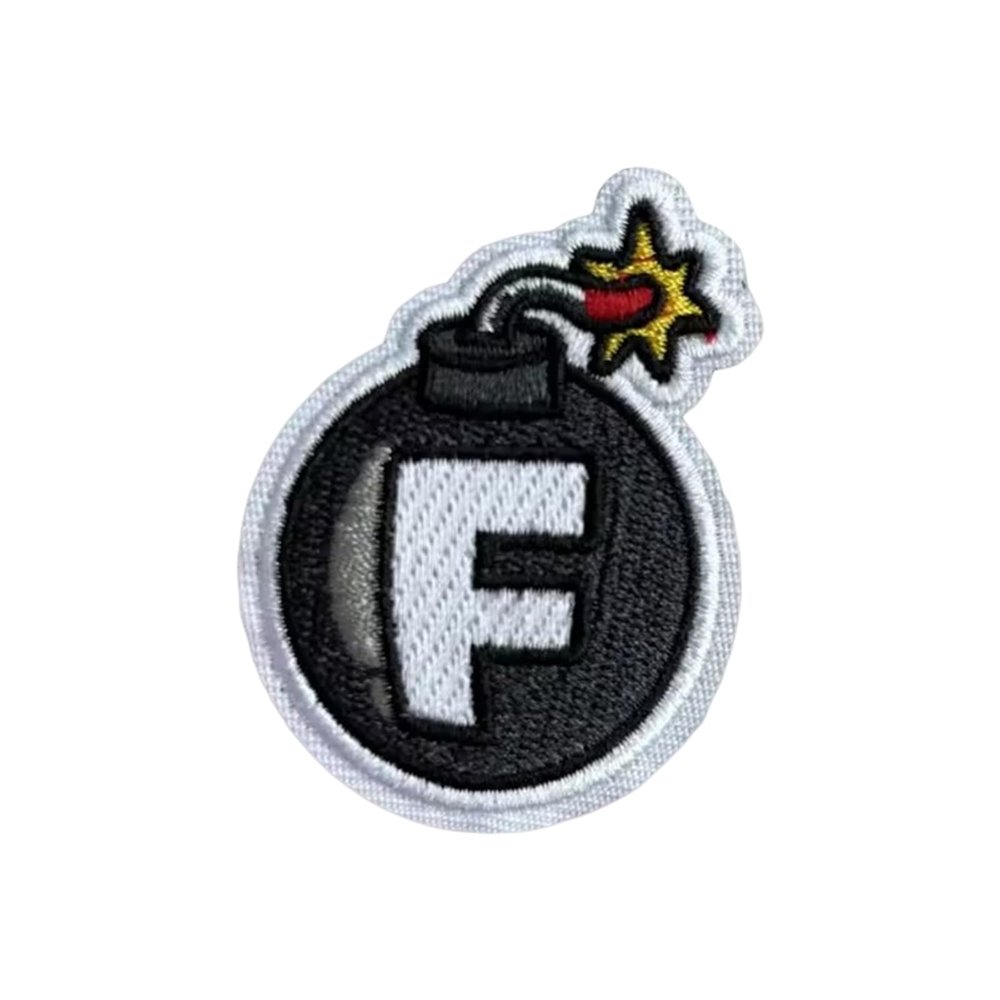 1 Pcs F Bomb-Embroidered Stickers, Morale Badge, Tactical Gear, Military Patch, Hook and Loop Patches, for Backpacks, Vests, Jackets, Jeans, Hats