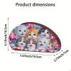 BAYUNOE DIY Diamond Art Painting Storage Box Versatile Organizer for Craft Sundries Beauty Storage Box Wooden Fan-Shaped Tabletop Ornament for Home and Office Organization-Cat03 view 4
