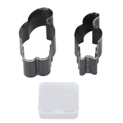 Hollow Punch Cutter Leather Craft Punching Die Set Alloy Steel Cat Shape Cutting Tool for Leatherworking Projects 55mm 65mm 2PCS