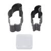 Hollow Punch Cutter Leather Craft Punching Die Set Alloy Steel Cat Shape Cutting Tool for Leatherworking Projects 55mm 65mm 2PCS view 1