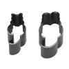 Hollow Punch Cutter Leather Craft Punching Die Set Alloy Steel Cat Shape Cutting Tool for Leatherworking Projects 55mm 65mm 2PCS view 4