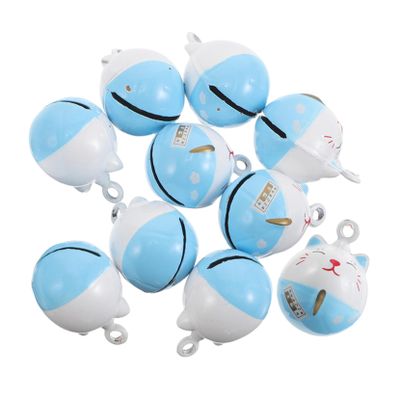 FOMIYES 10pcs Decorative Iron Bells for Crafts Lucky Kitten Pendants Mini Hanging Charms for Keychains Bracelets Vintage Decor Japanese Amulet for Year Blessings