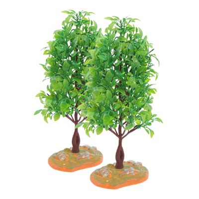 LIOOBO 2pcs Miniature Trees for Models Artificial Plastic Trees for Crafting Scenic Dioramas Model Railroads Easy to Position Versatile Micro Landscape Decorations