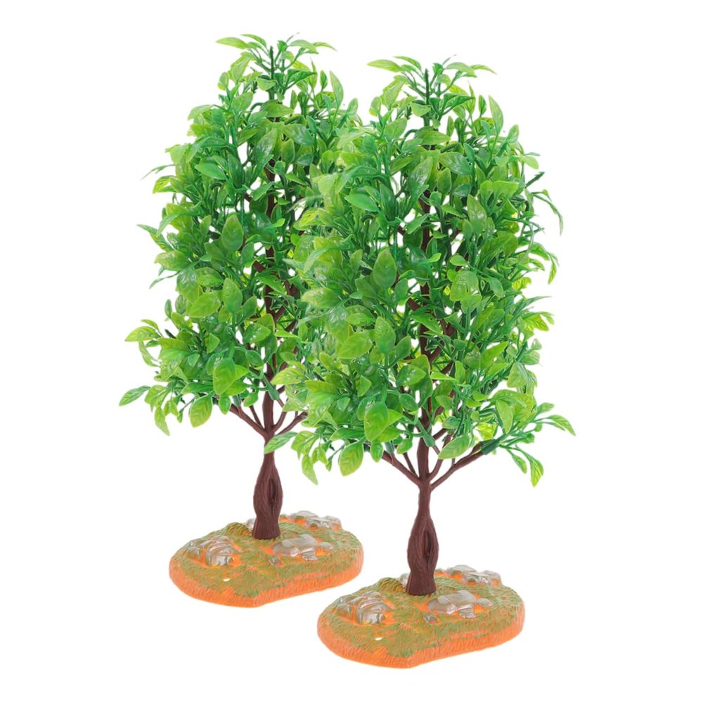 LIOOBO 2pcs Miniature Trees for Models Artificial Plastic Trees for Crafting Scenic Dioramas Model Railroads Easy to Position Versatile Micro Landscape Decorations