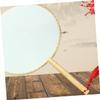 ARTIBETTER Blank Fan for DIY Painting and Embroidery Wooden Handle Creative Craft Fan for Adults for Friends and Family Durable Design for Long Term Use view 2