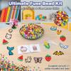 Sukh Fuse Beads - Fuse Beads Kit Melty Beads Kit Melting Beads Fuse Beads Bulk Iron Beads for Crafts, Ideal for Christmas Birthday Gifts (5400, White, 5MM) view 2